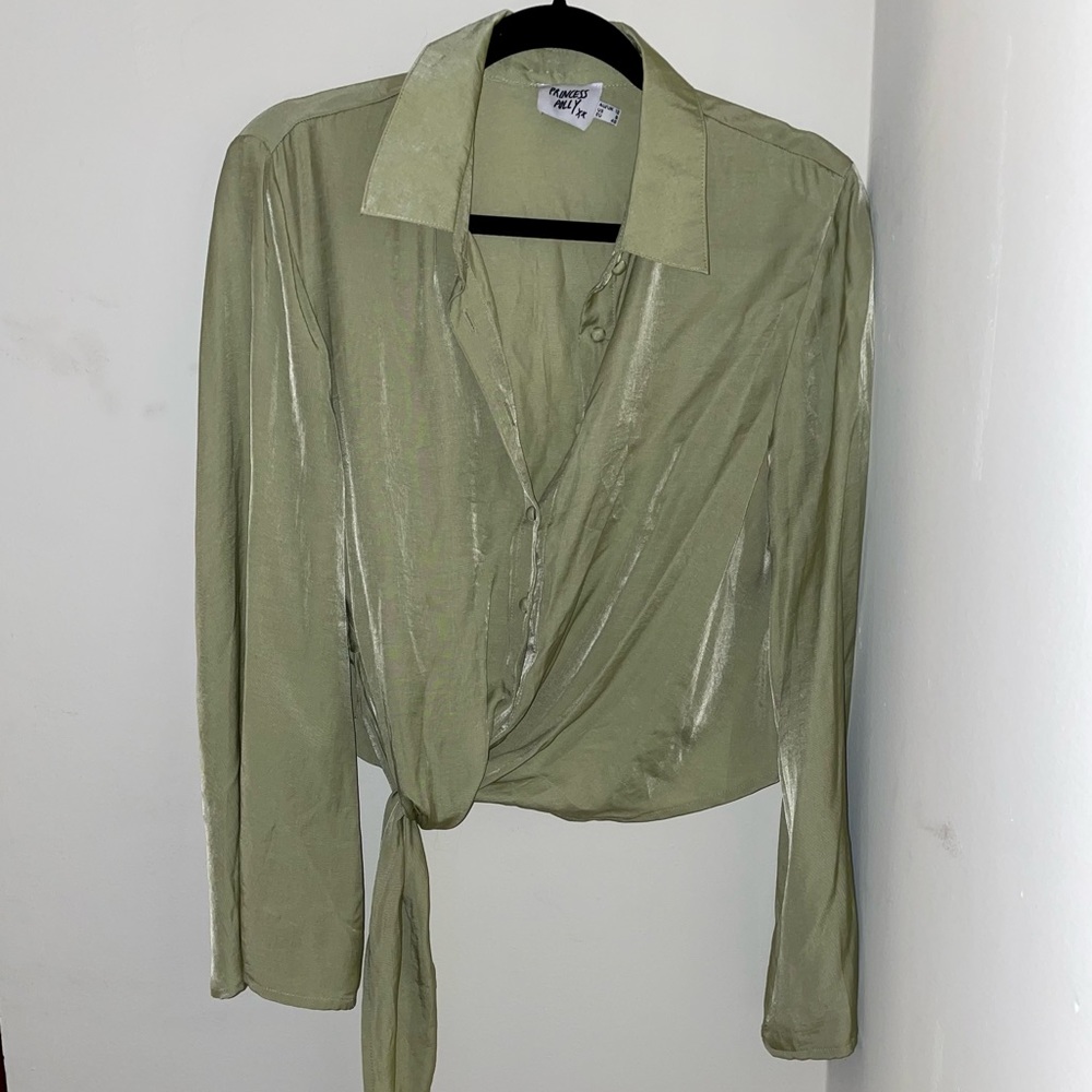 Zara Green Button Down